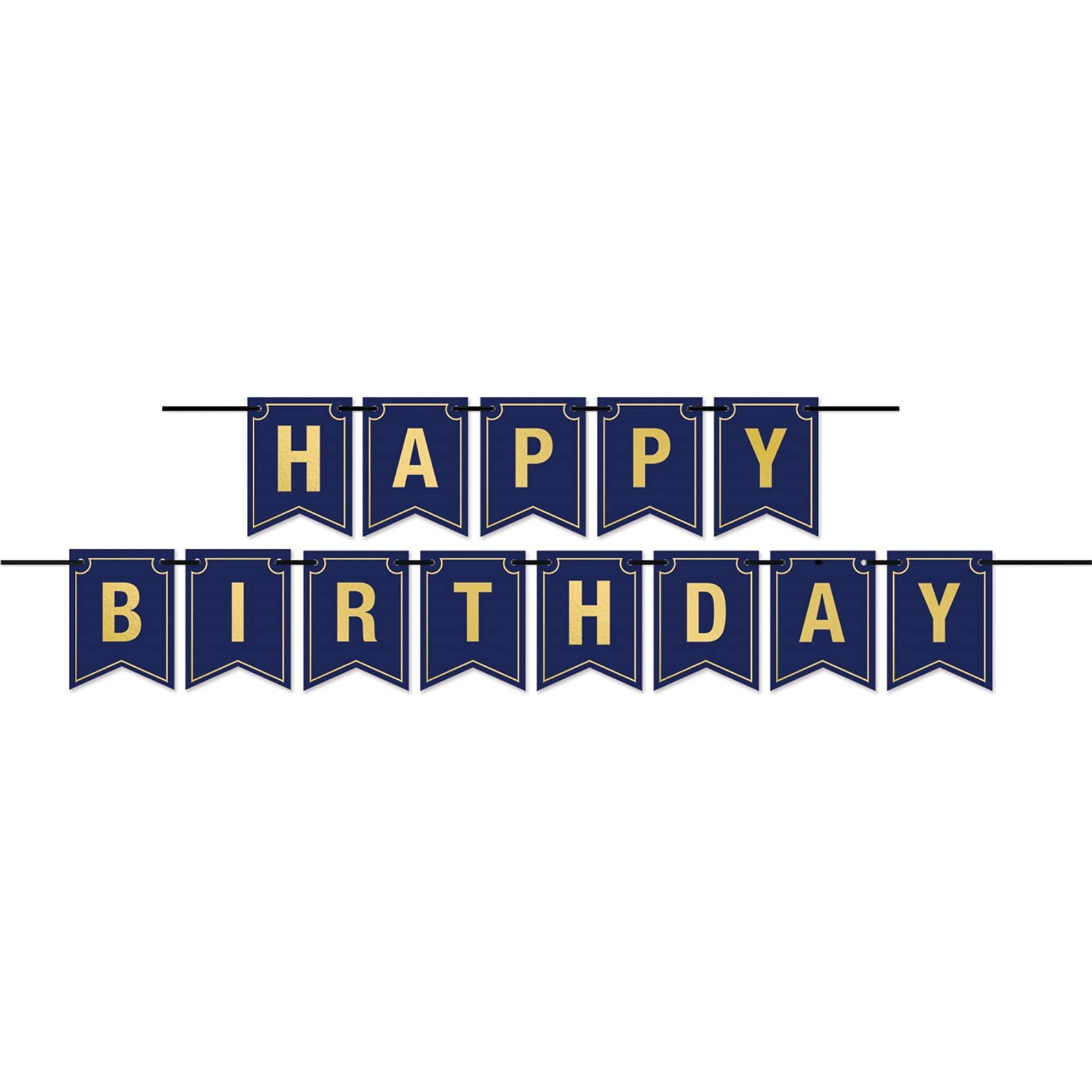 Foil Happy Birthday Streamer