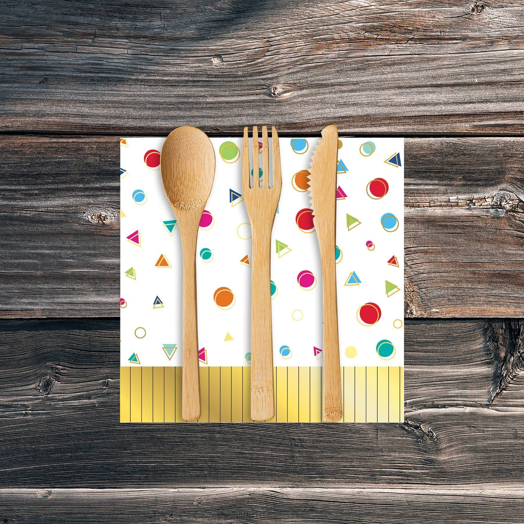 Happy Birthday Fringed Luncheon Napkins