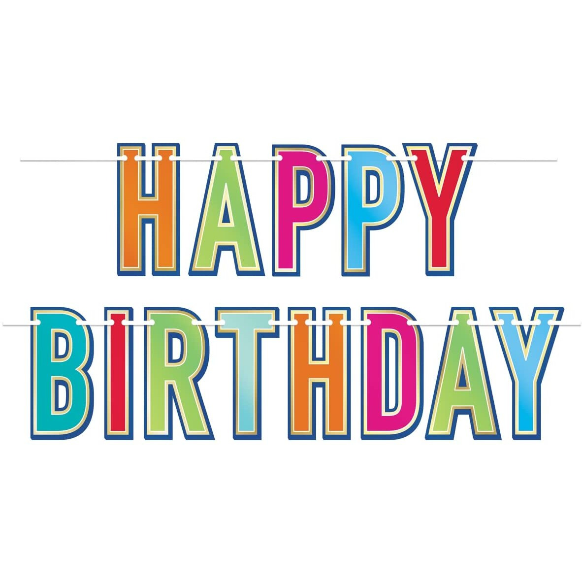 Foil Happy Birthday Streamer