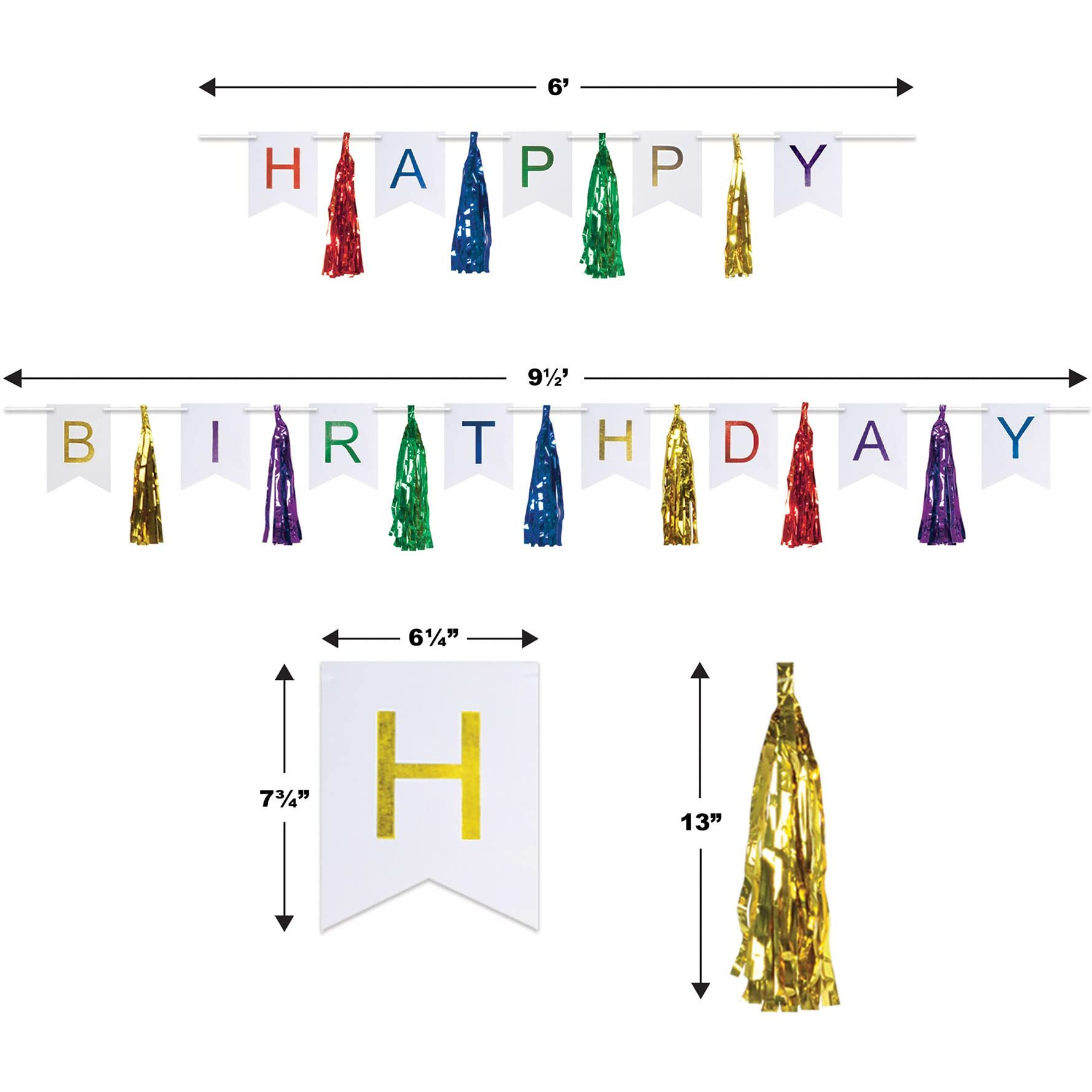 Happy Birthday Tassel Streamer