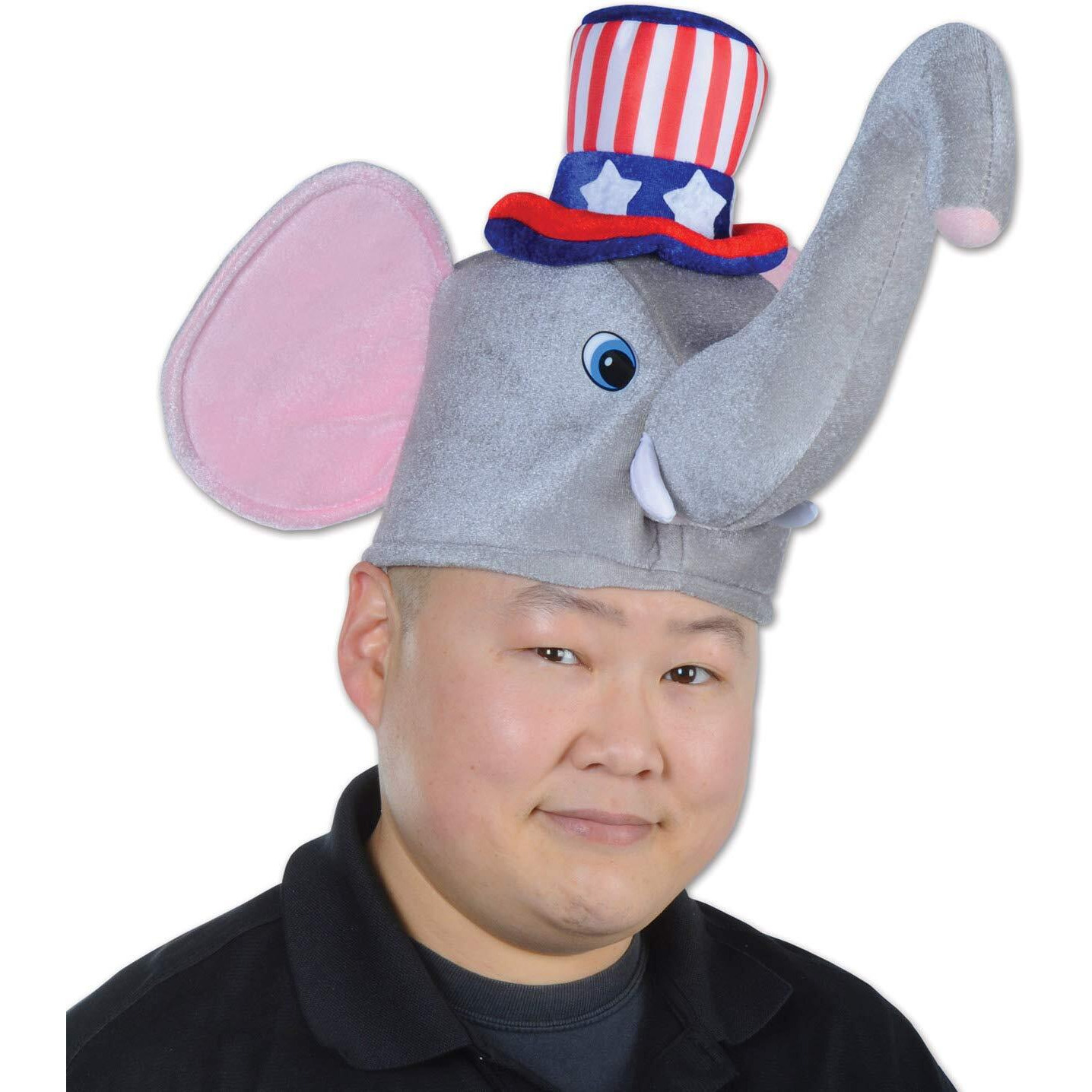Plush Patriotic Elephant Hat
