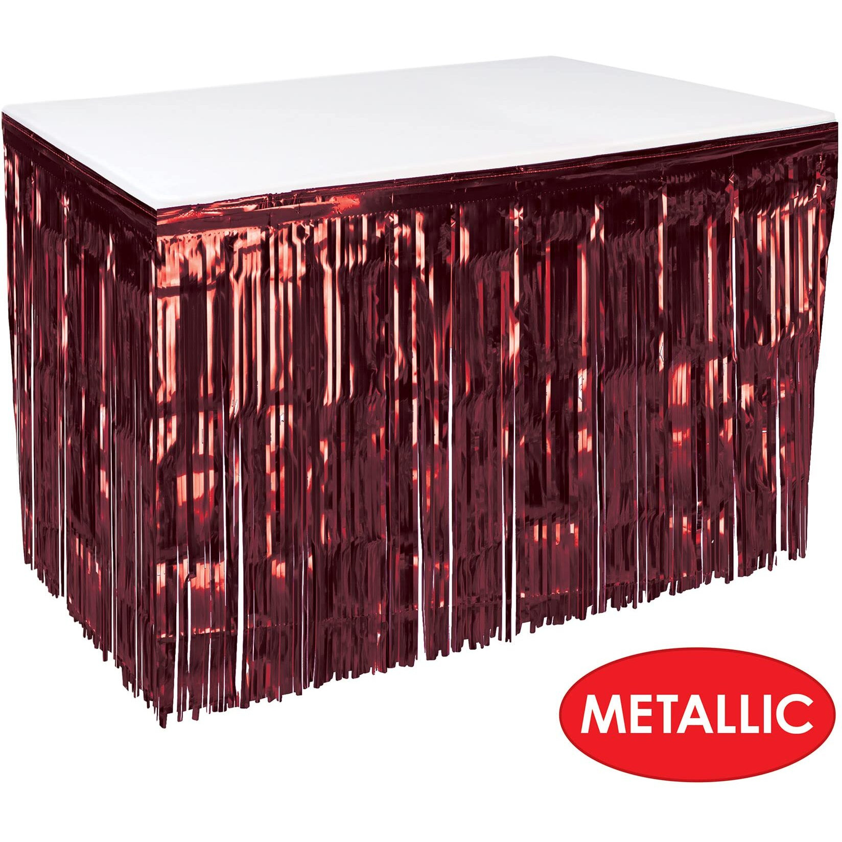 Pkgd 1-Ply Metallic Table Skirting