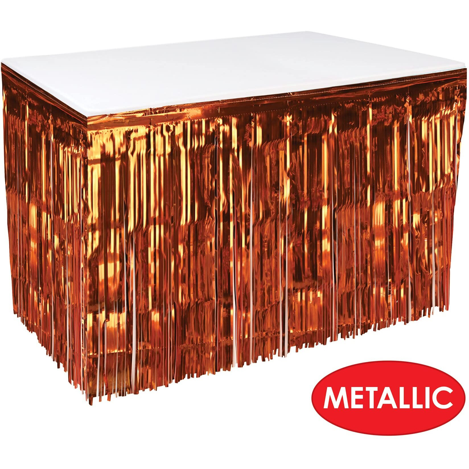 Pkgd 1-Ply Metallic Table Skirting