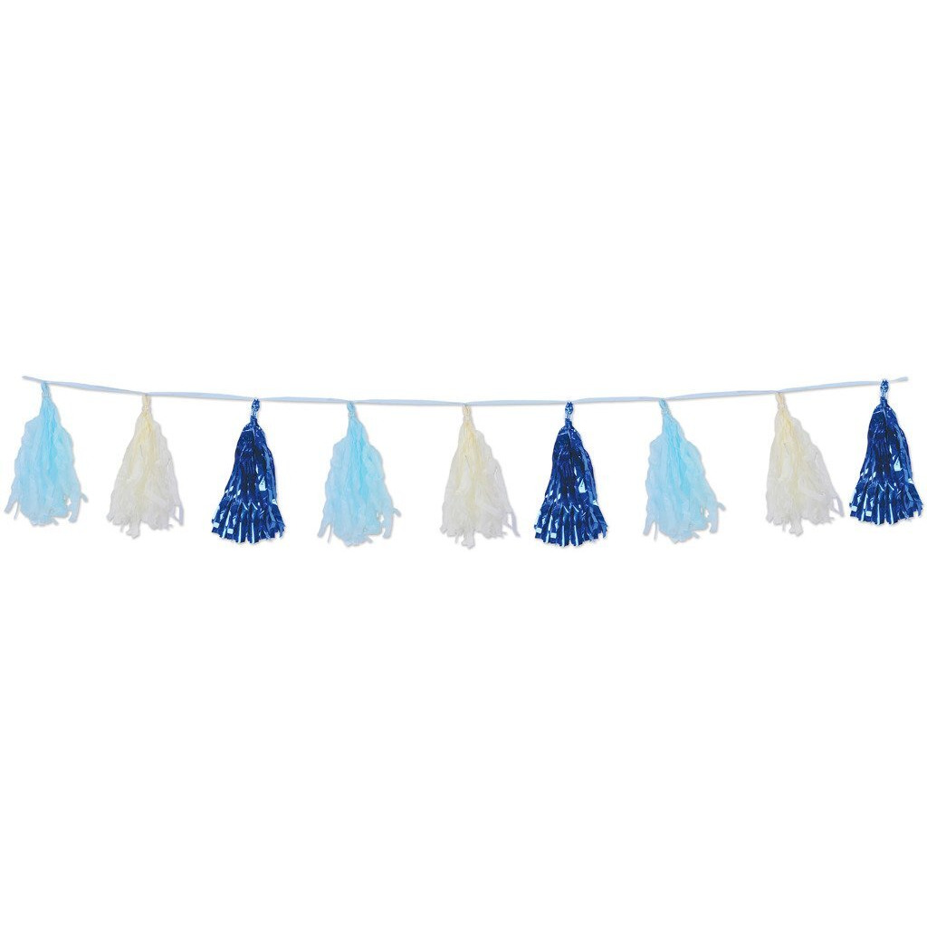 Metallic & Tissue Tassel Garland