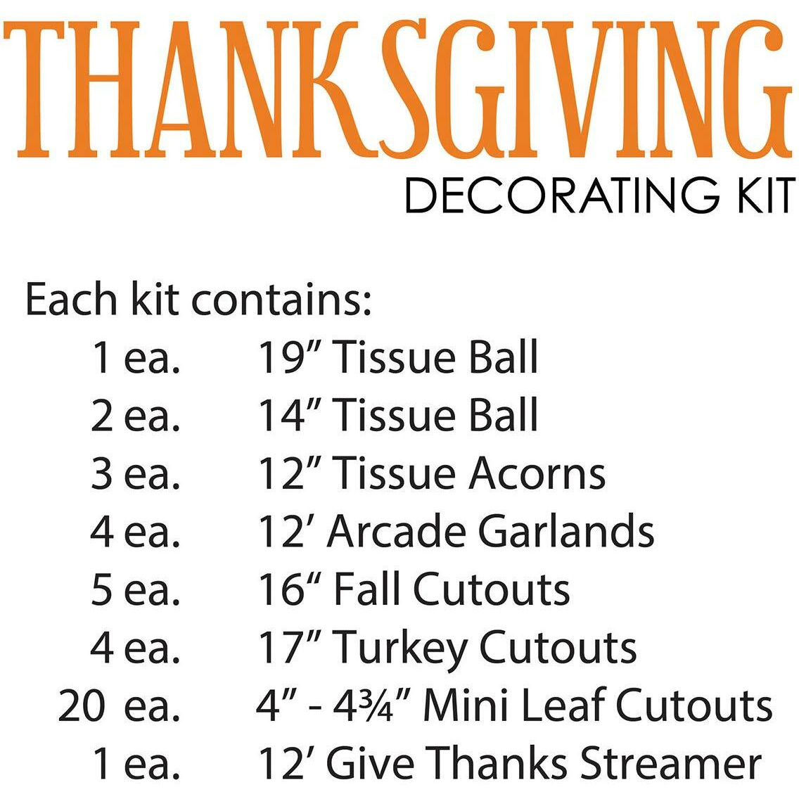 Thanksgiving Decorating Kit