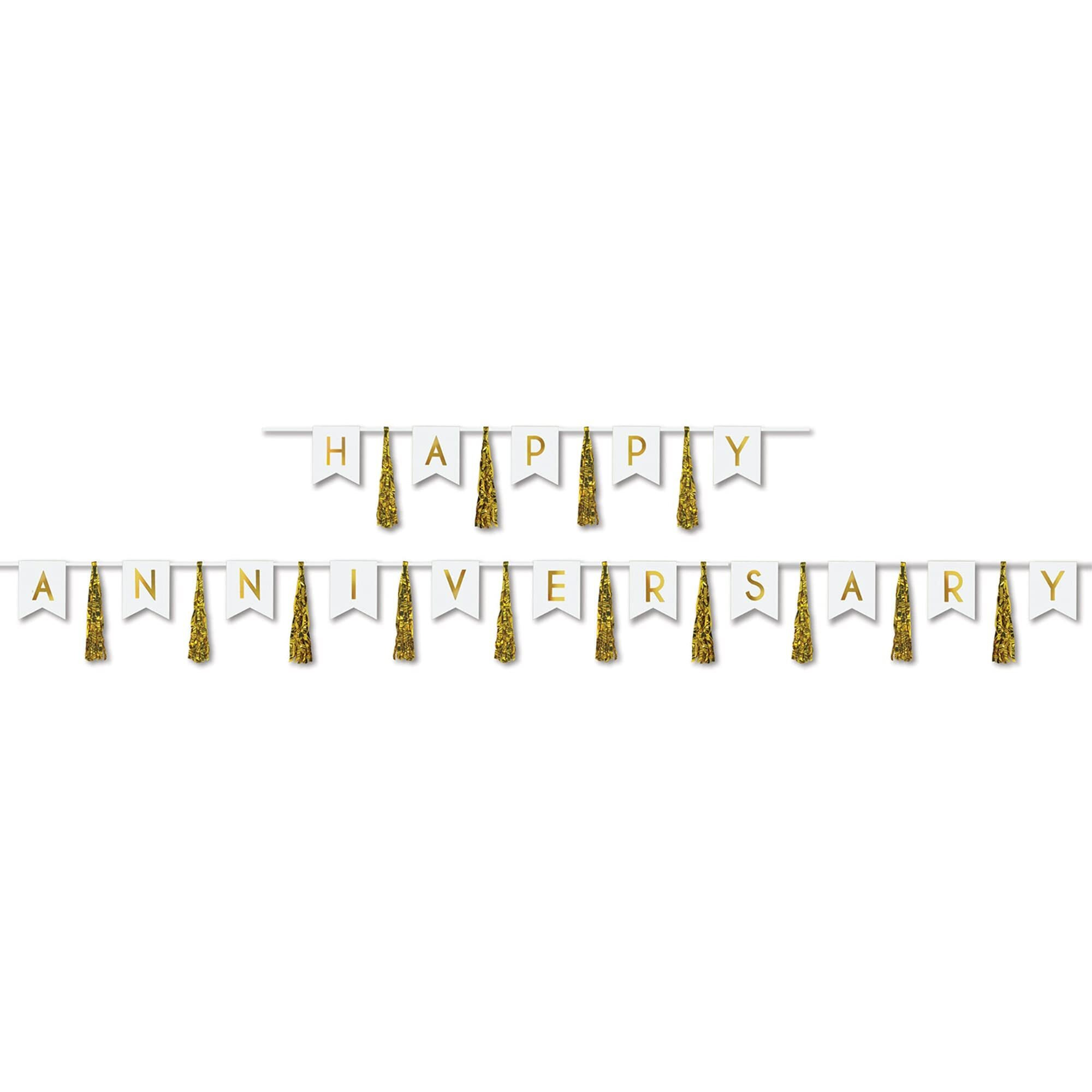 Happy Anniversary Tassel Streamer