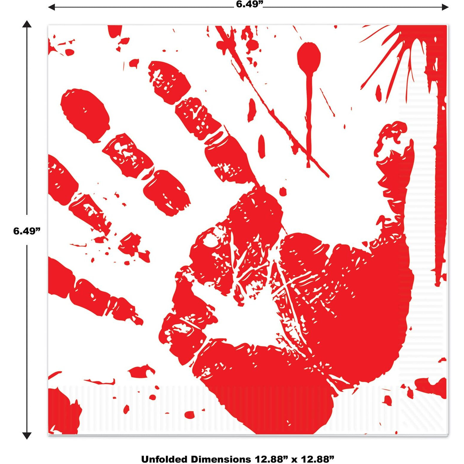 Bloody Handprints Luncheon Napkins