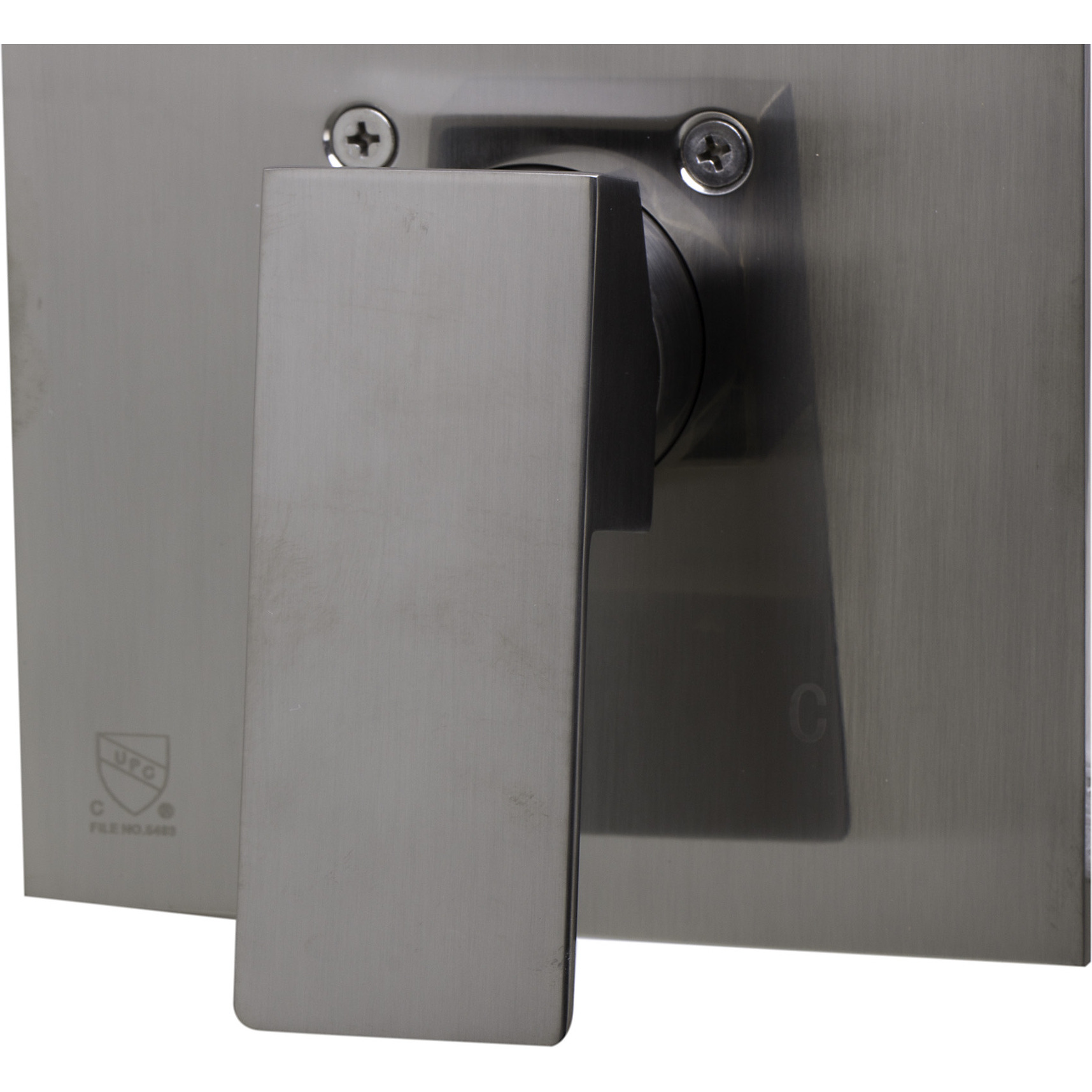 ALFI brand AB5501-BN Brushed Nickel Shower Valve Mixer with Square Lever Handle