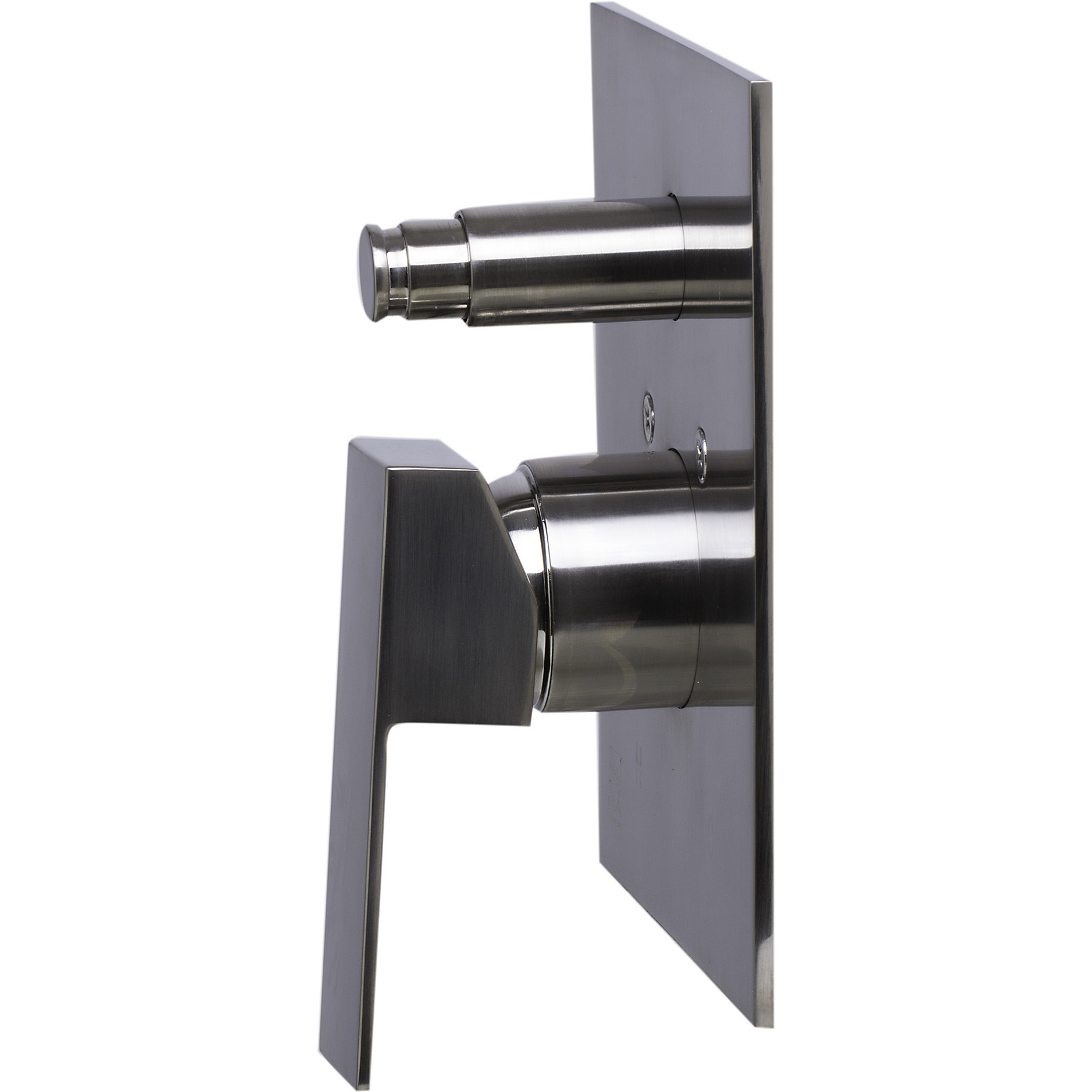 ALFI brand AB5601-BN Brushed Nickel Shower Valve Mixer with Square Lever Handle and Diverter