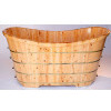 ALFI brand AB1105 63" Free Standing Cedar Wooden Bathtub