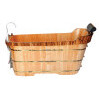 ALFI brand AB1148 59" Free Standing Wooden Bathtub with Chrome Tub Filler