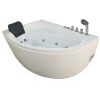 EAGO AM161-R  5' Single Person Corner White Acrylic Whirlpool Bath Tub - Drain on Right