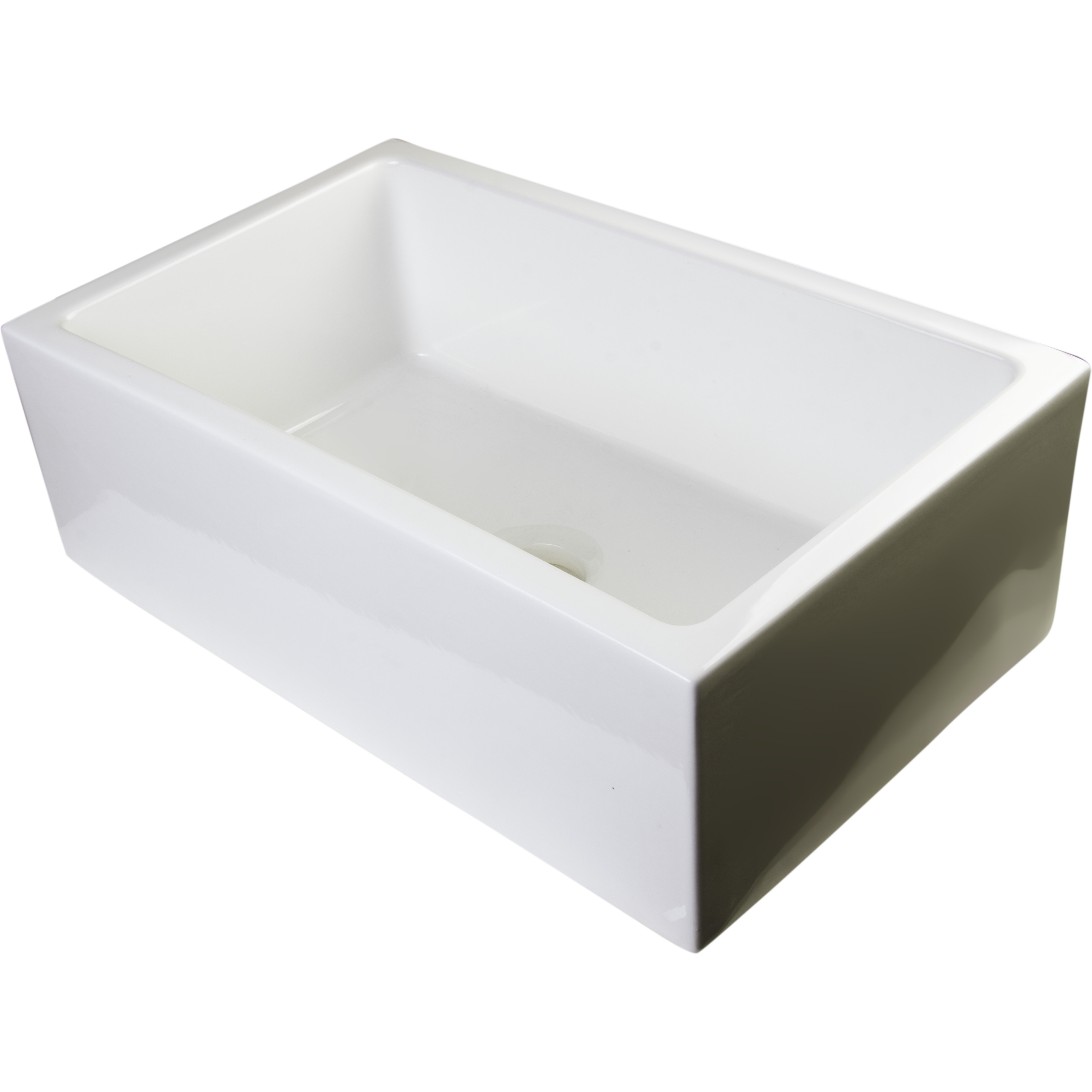 ALFI brand AB3018SB-B  30" Biscuit Smooth Apron Thick Wall Fireclay Single Bowl Farm Sink