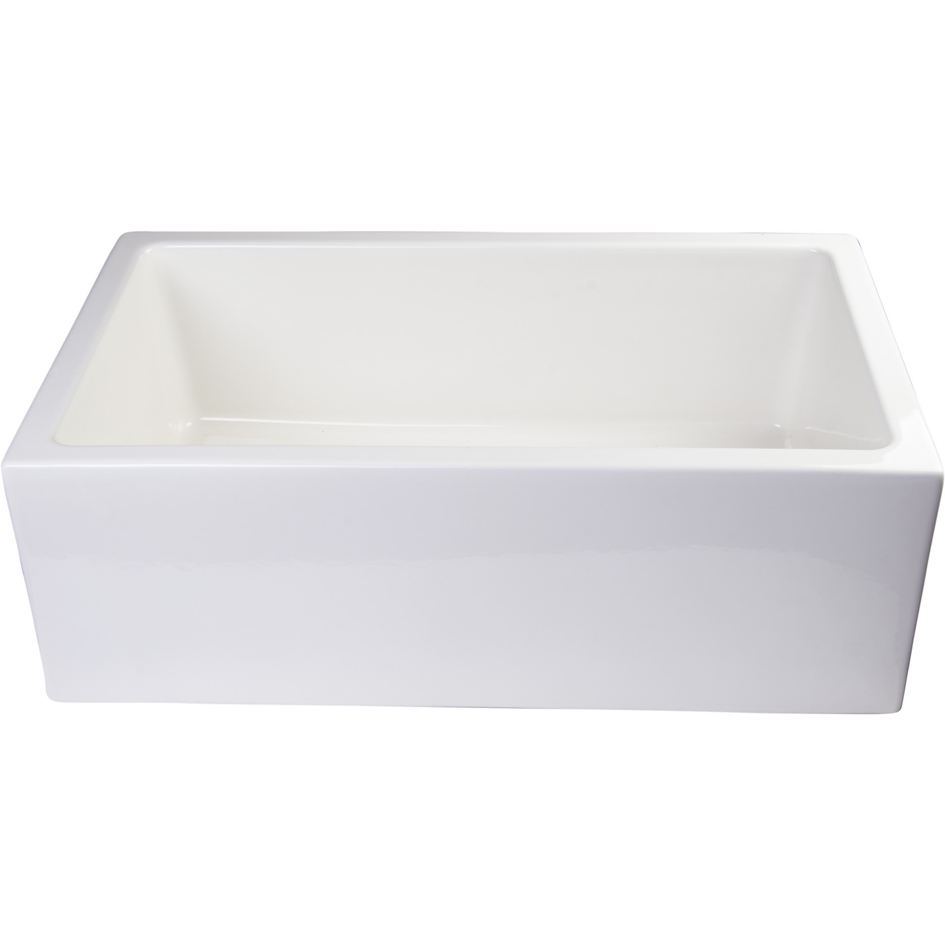 ALFI brand AB3018SB-B  30" Biscuit Smooth Apron Thick Wall Fireclay Single Bowl Farm Sink