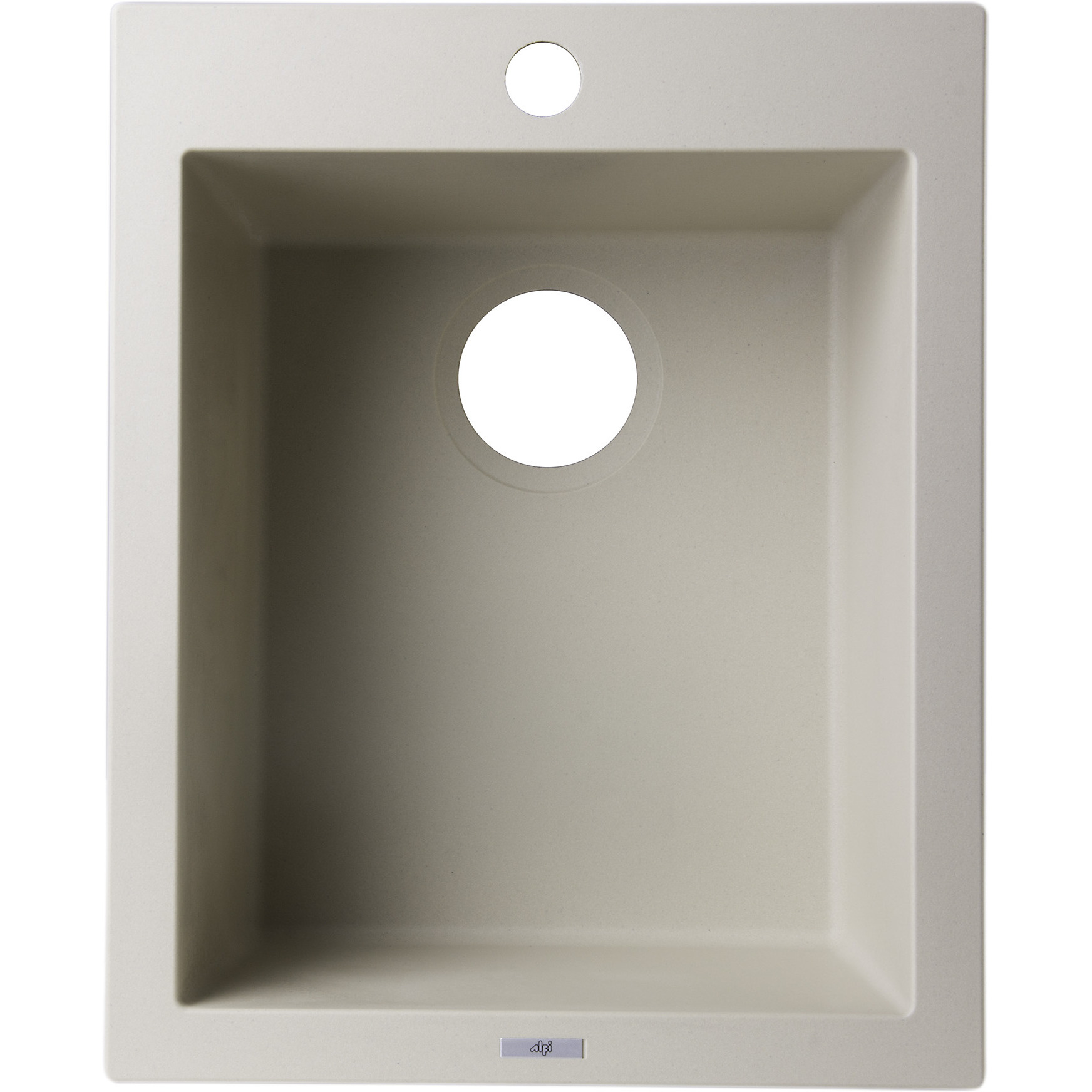 ALFI brand AB1720DI-B Biscuit 17" Drop-In Rectangular Granite Composite Kitchen Prep Sink