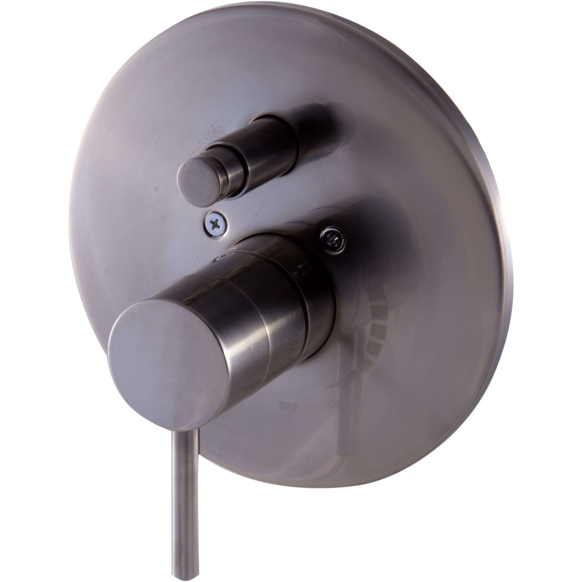 ALFI brand AB1701-BN Brushed Nickel Pressure Balanced Round Shower Mixer with Diverter