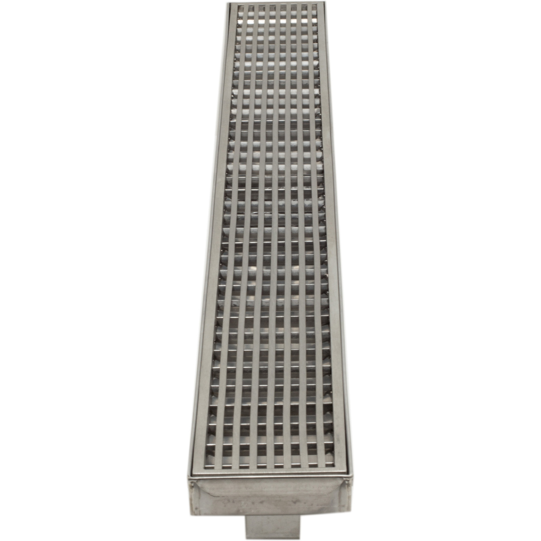 ALFI brand ABLD36D 36" Modern Stainless Steel Linear Shower Drain with Groove Lines