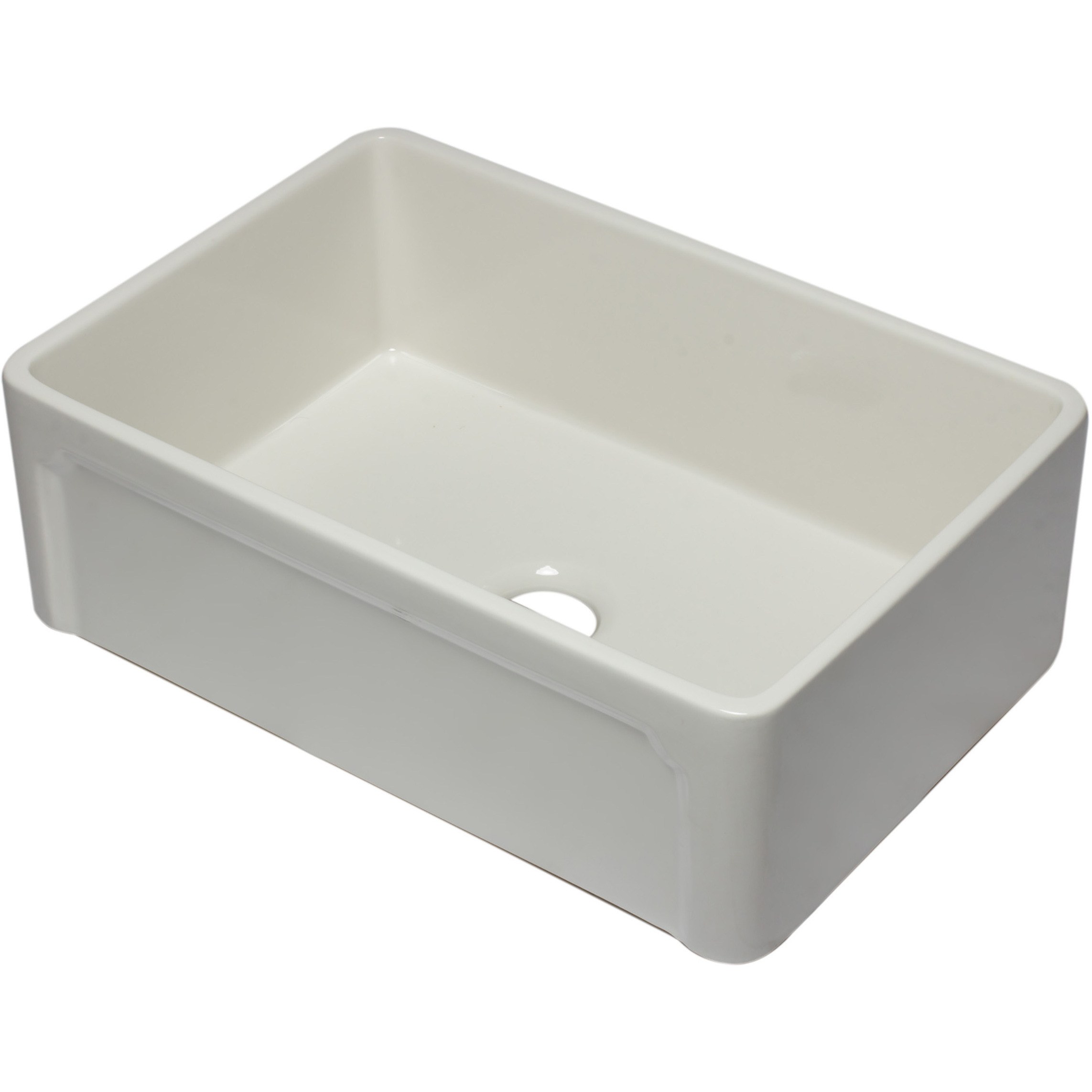 ALFI brand AB3020SB-B 30 inch Biscuit Reversible Single Fireclay Farmhouse Kitchen Sink