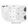 EAGO AM124ETL-L 6 ft Left Corner Acrylic White Whirlpool Bathtub for Two