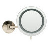 ALFI brandBM9WLED-BNrushed Nickel Wall Mount Round 9" 5x Magnifying Cosmetic Mirror with Light