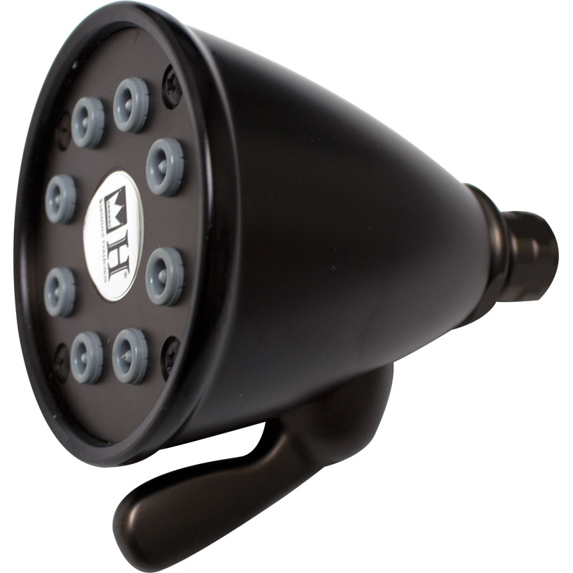 Showerhaus Round Showerhead with 8 Spray Jets - Solid Brass Construction with Adjustable Ball Joint