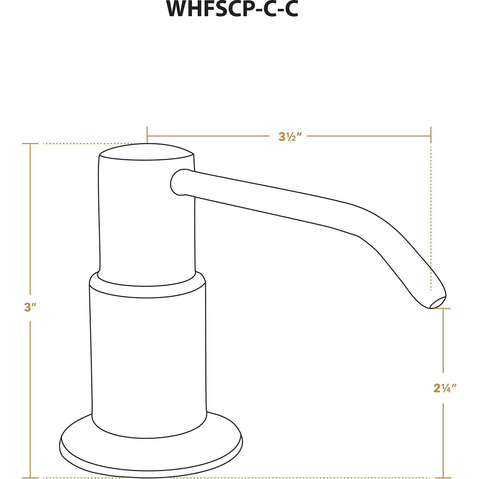 Utility Solid Brass Soap/Lotion Dispenser