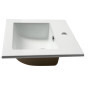 ALFI brand ABC801 White 17" Square Drop In Ceramic Sink with Faucet Hole