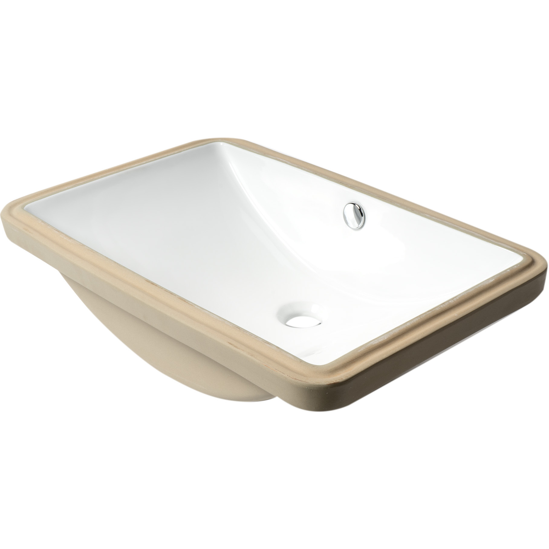 ALFI brand ABC603 White 24" Rectangular Undermount Ceramic Sink