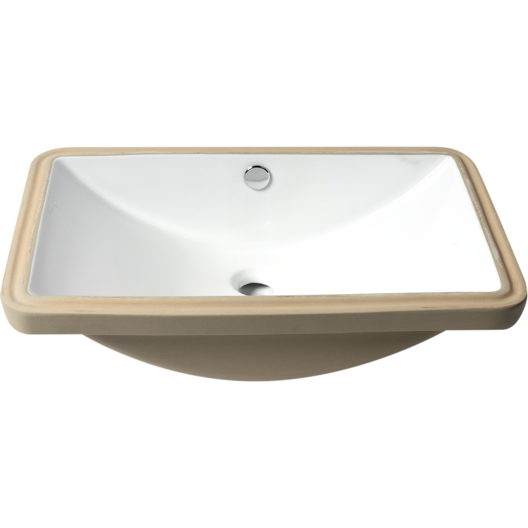 ALFI brand ABC603 White 24" Rectangular Undermount Ceramic Sink