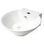 ALFI brand ABC113 White 17" Round Wall Mounted Ceramic Sink with Faucet Hole