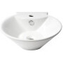 ALFI brand ABC113 White 17" Round Wall Mounted Ceramic Sink with Faucet Hole