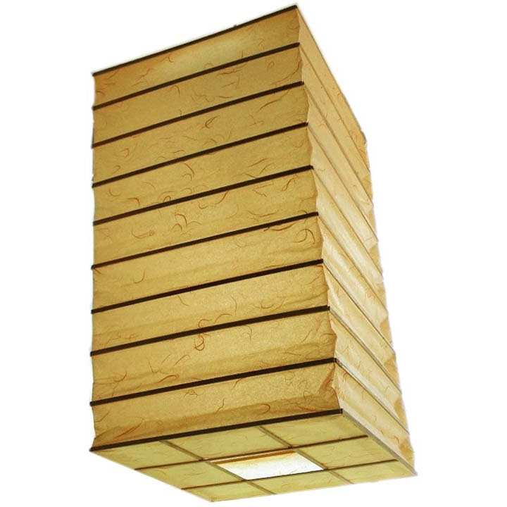 [Yellow] Cuboid Chinese/Japanese Style Hanging lantern Craft Paper Decoration