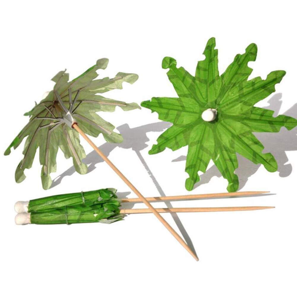 [Coconut Tree] 50 Pcs Disposable Bamboo Cocktail Pick Party Supply Bar Ware