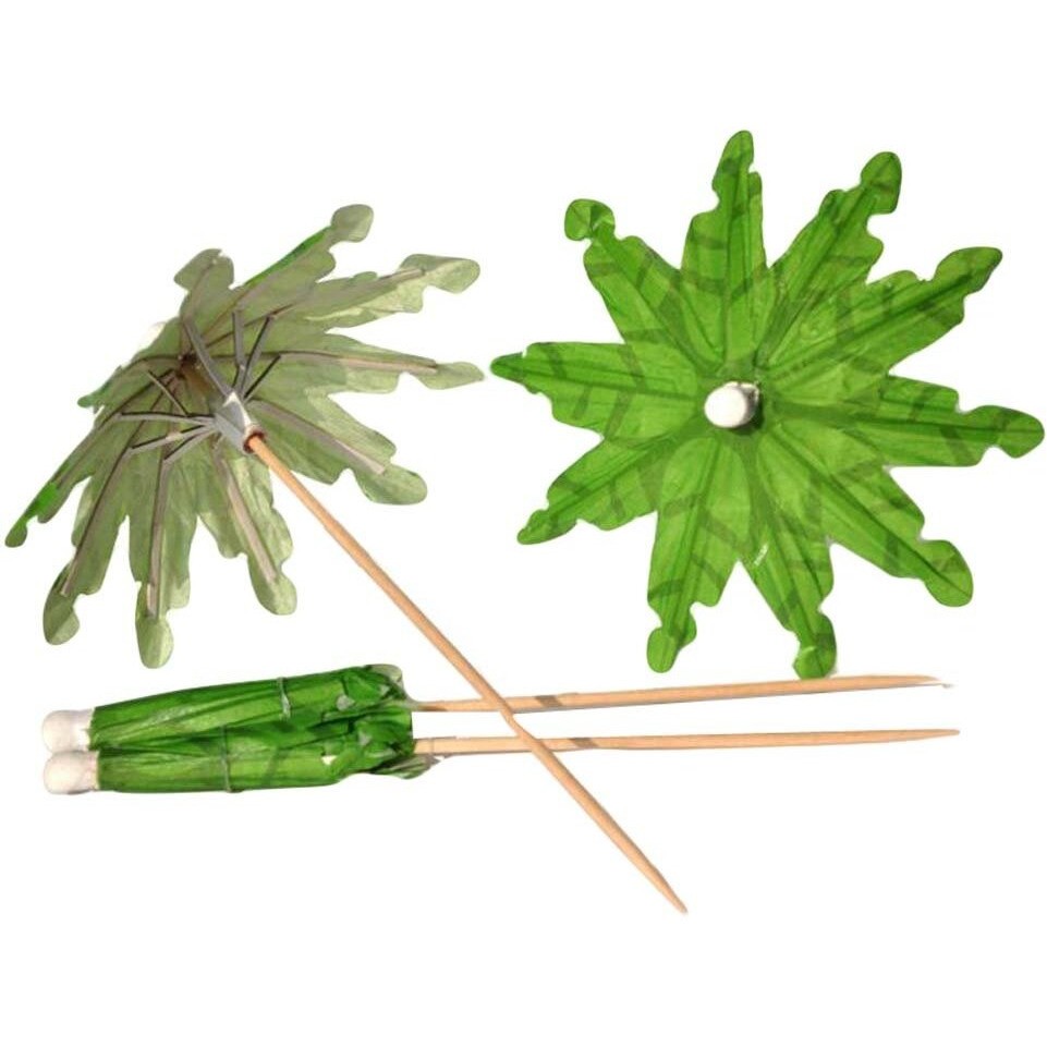 [Coconut Tree] 50 Pcs Disposable Bamboo Cocktail Pick Party Supply Bar Ware
