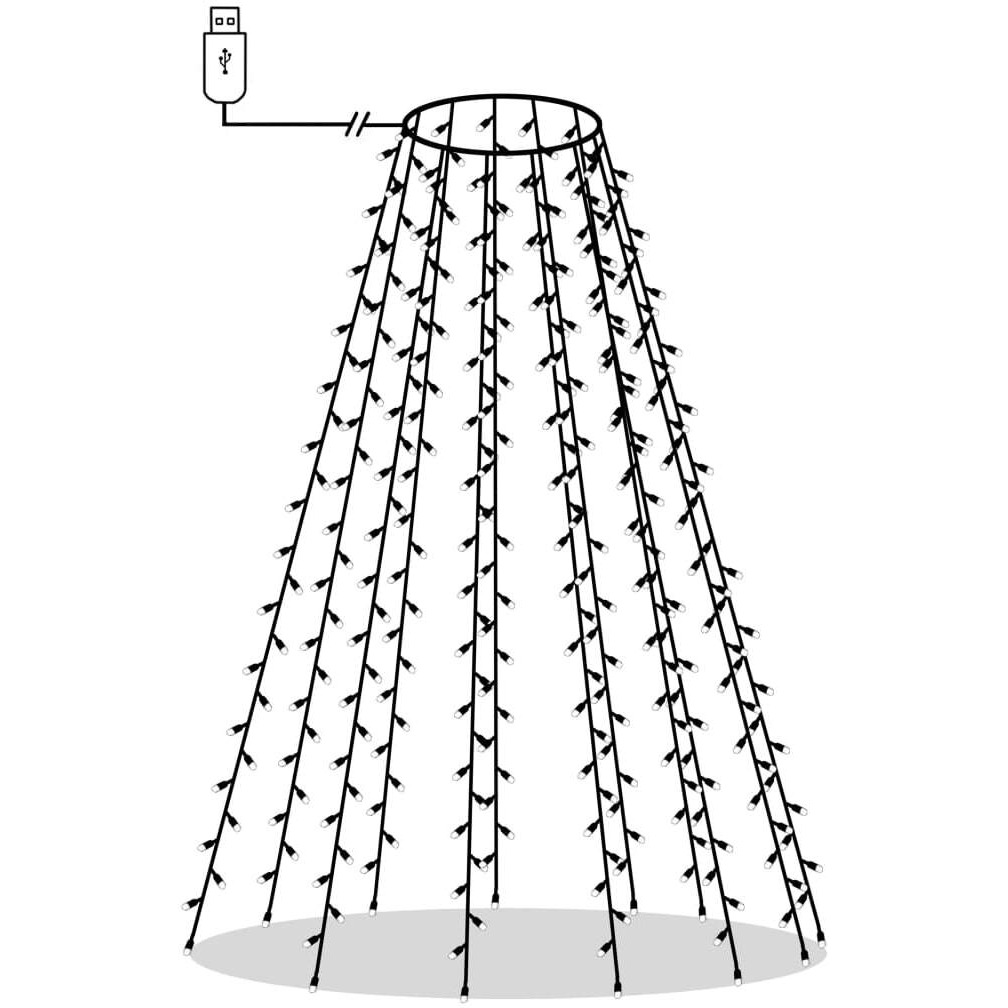 vidaXL Christmas Tree Net Lights with 150 LEDs Colorful 59.1"