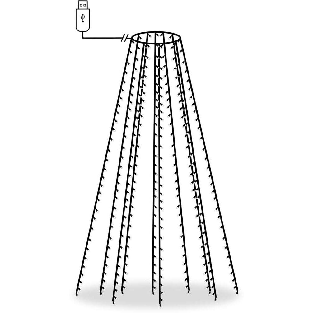 vidaXL Christmas Tree Net Lights with 250 LEDs Cold White 98.4"