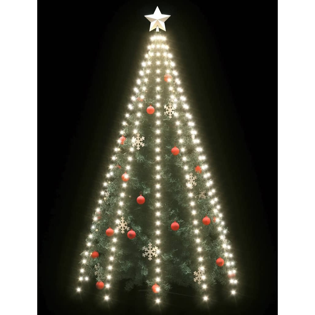 vidaXL Christmas Tree Net Lights with 300 LEDs Cold White 118.1"