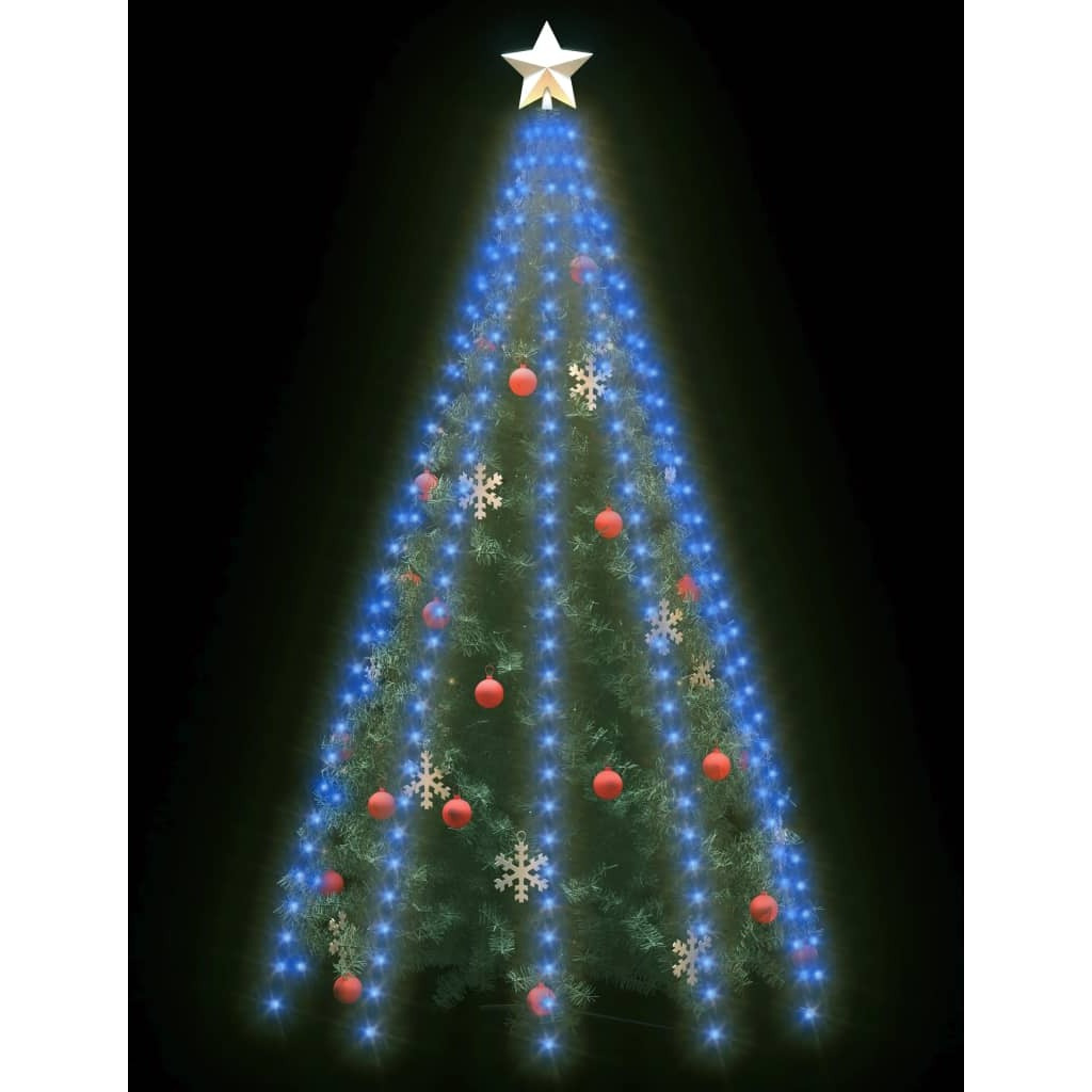 vidaXL Christmas Tree Net Lights with 300 LEDs Blue 118.1"