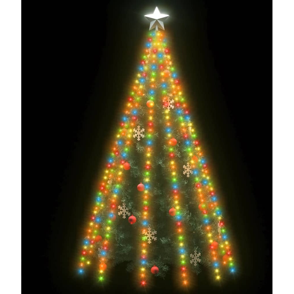vidaXL Tree Lights with 500 LEDs Colorful 196.9" Indoor Outdoor