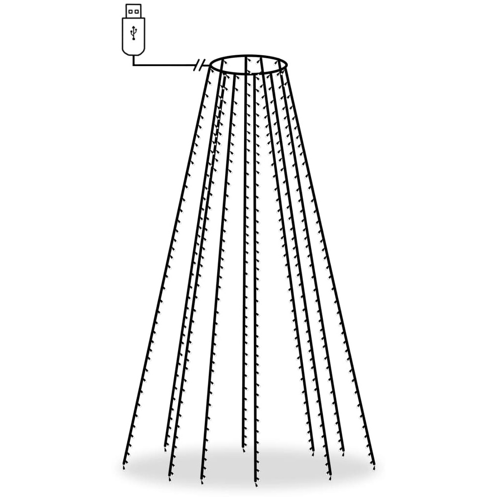 vidaXL Tree Lights with 500 LEDs Blue 196.9" Indoor Outdoor