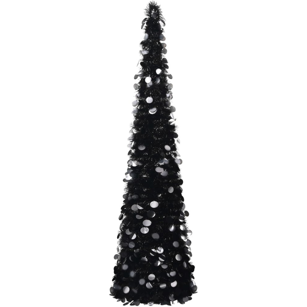 vidaXL Pop-up Artificial Christmas Tree Black 5 ft PET