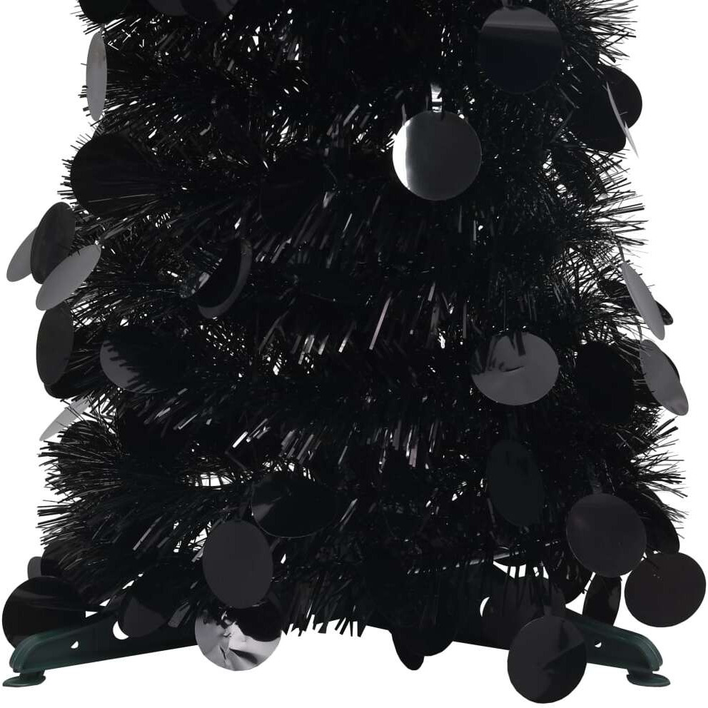 vidaXL Pop-up Artificial Christmas Tree Black 5 ft PET
