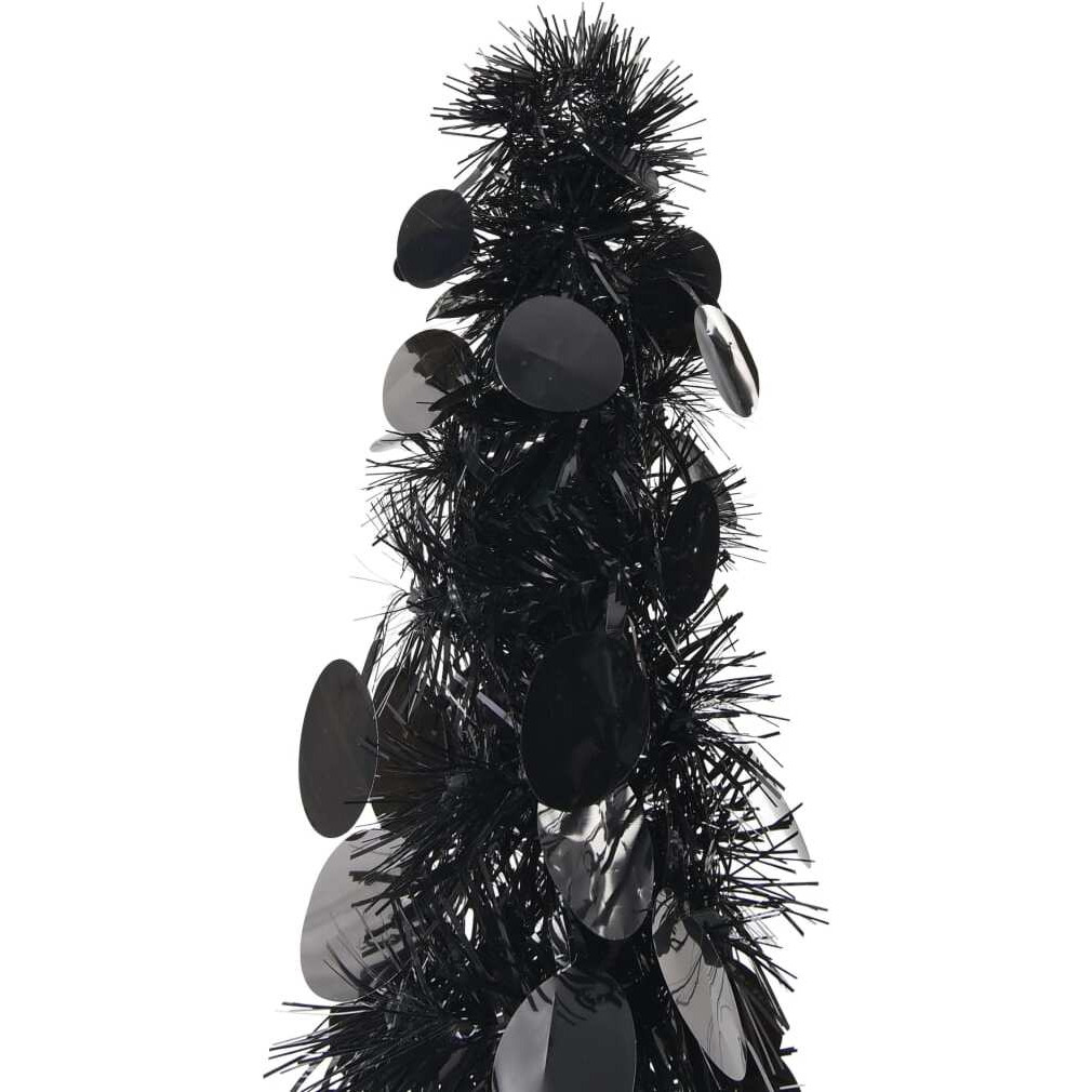 vidaXL Pop-up Artificial Christmas Tree Black 5 ft PET