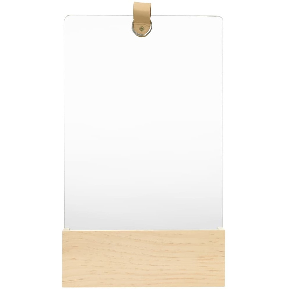 vidaXL Wall Mirror Solid Pinewood 9.1&quotx15.6"