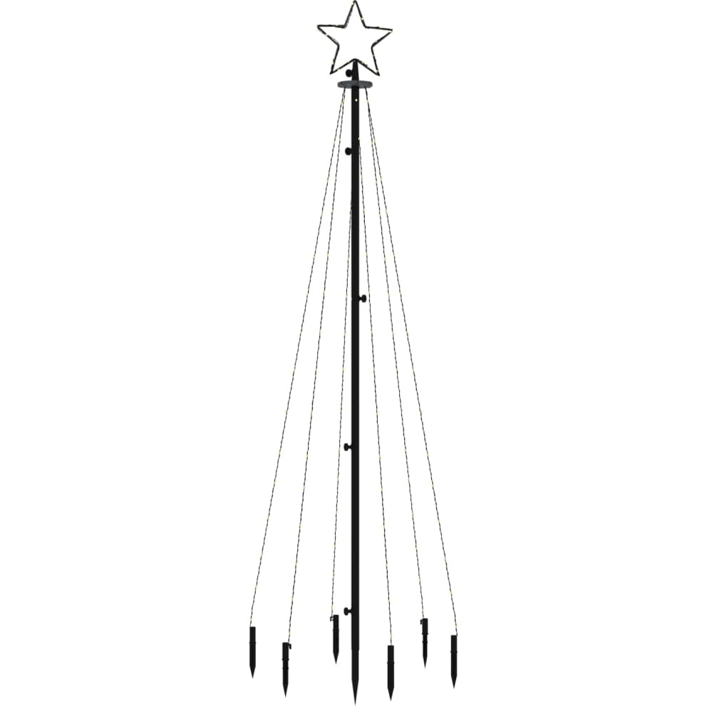 vidaXL Christmas Tree with Spike Colorful 108 LEDs 6 ft