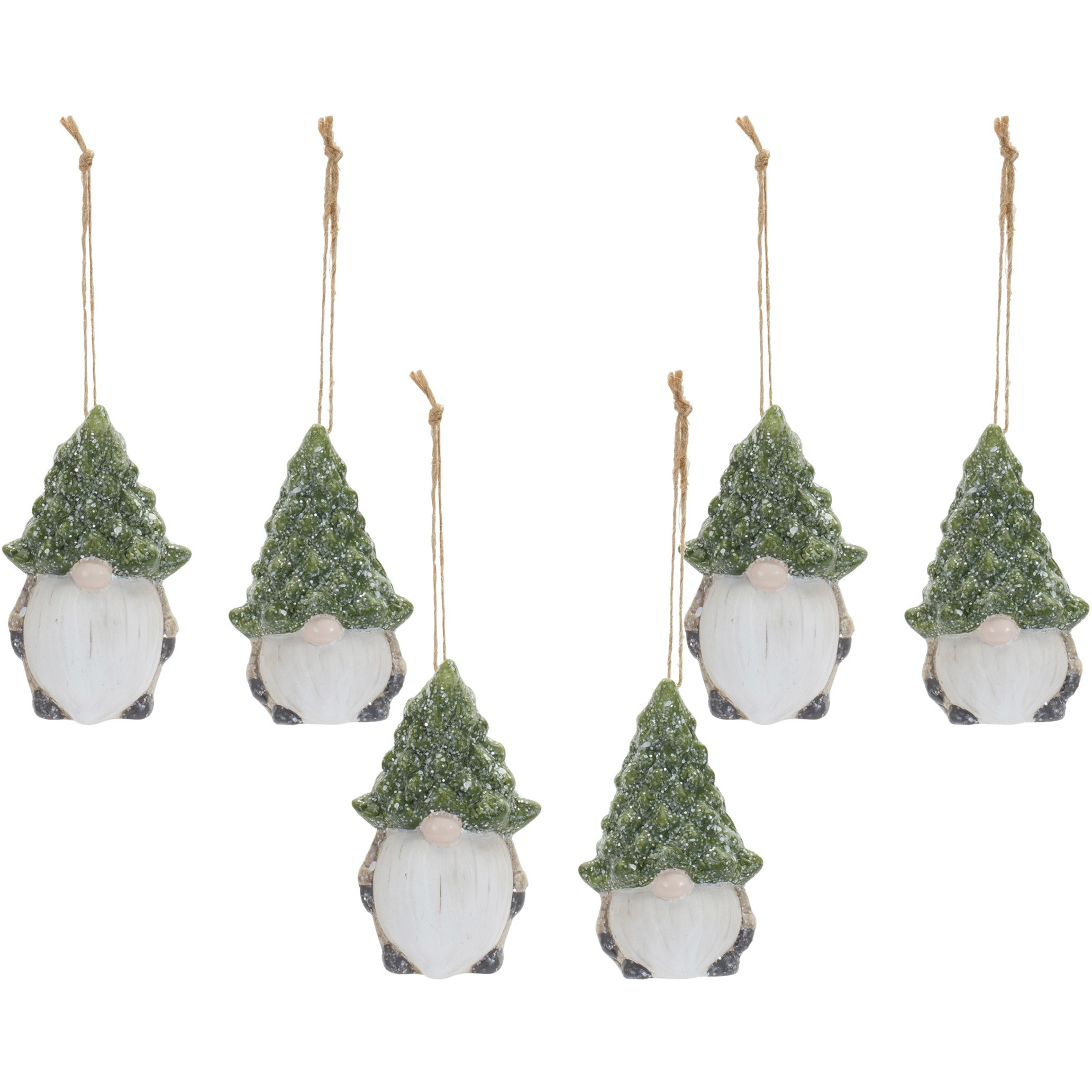 Gnome w/Tree Hat Ornament (Set of 6)