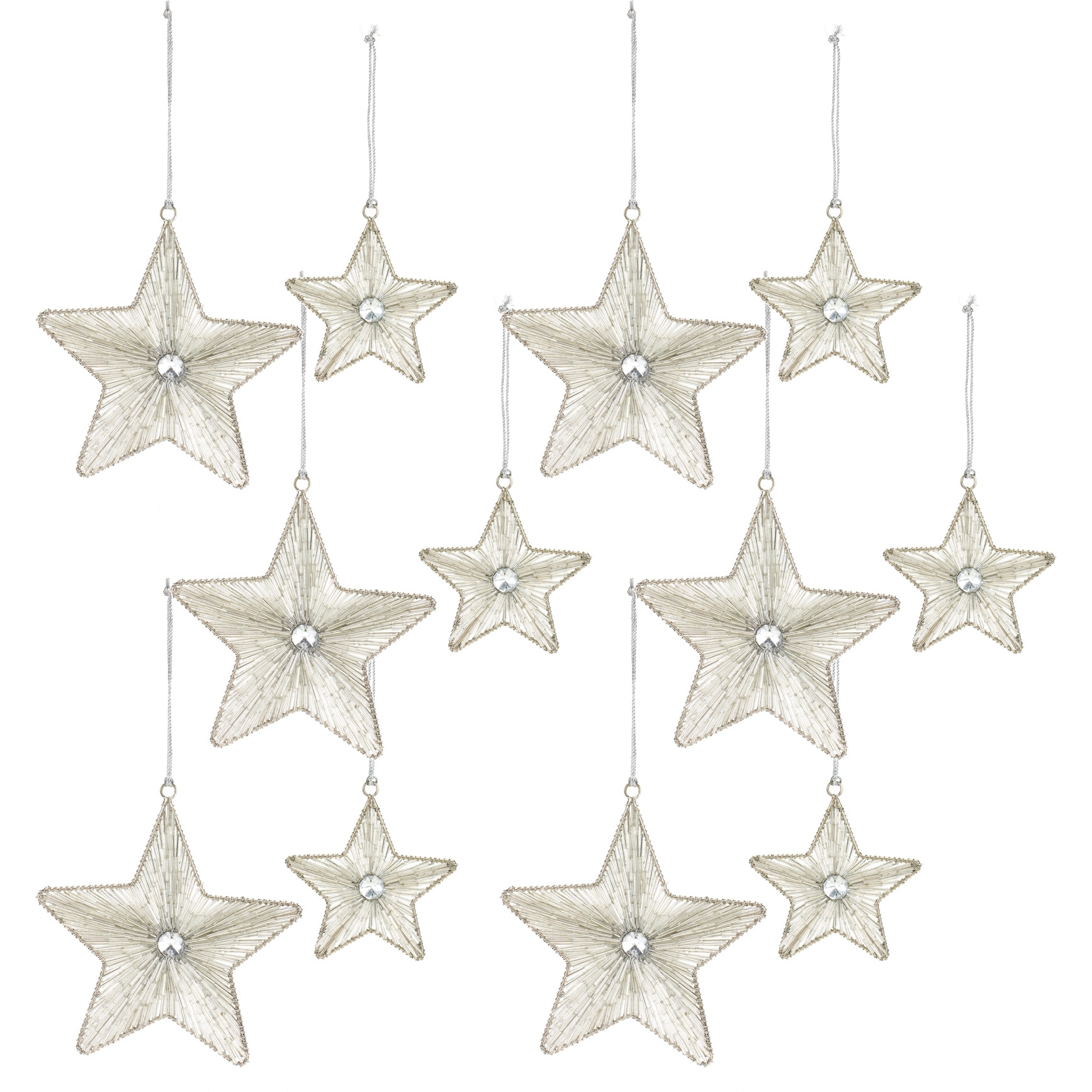 Beaded Star Ornament (Set of 12)