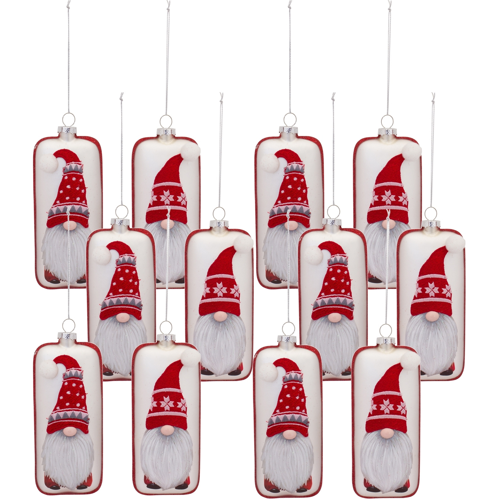 Glass Gnome Ornament (Set of 12)