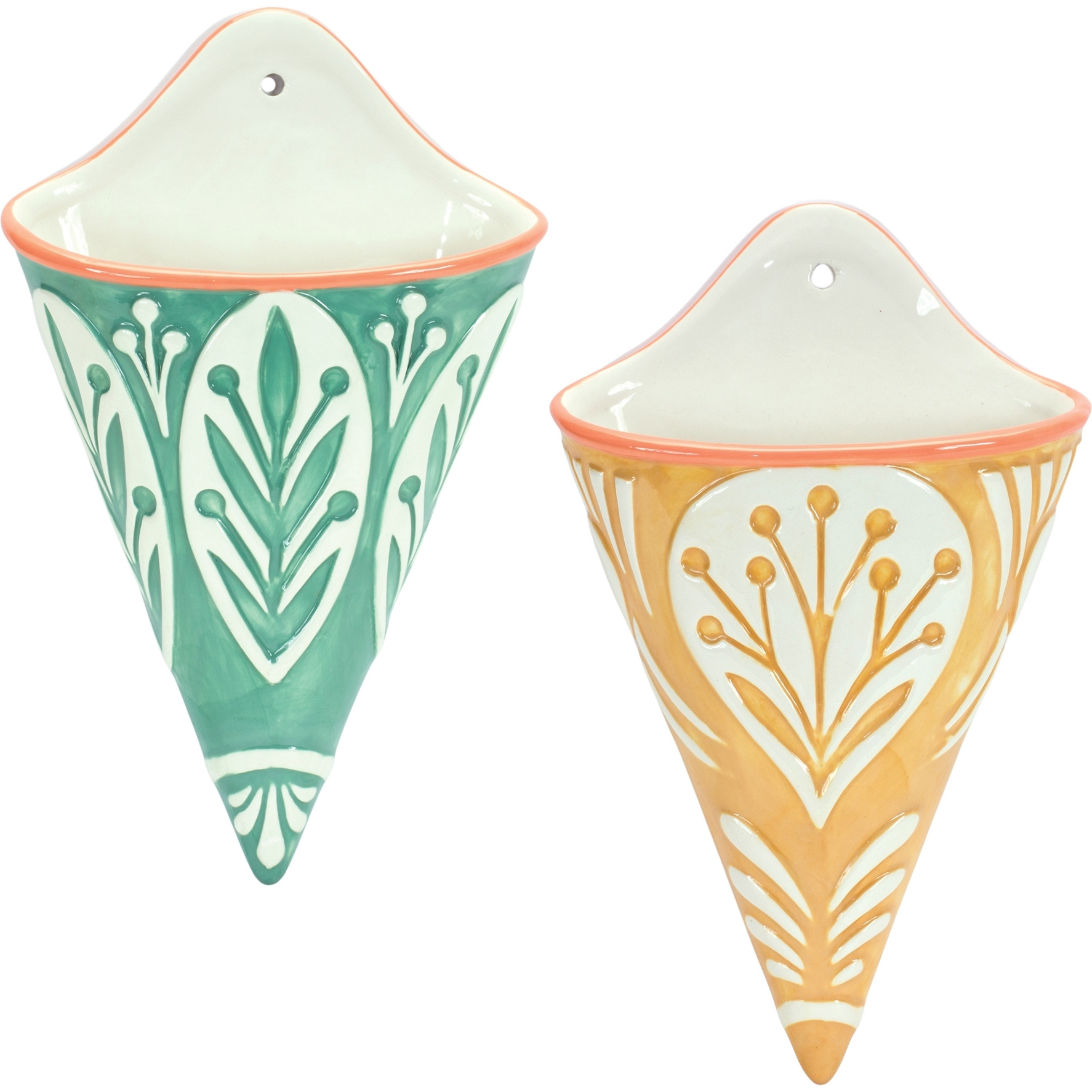 Ceramic Wall Pocket (Set of 2)