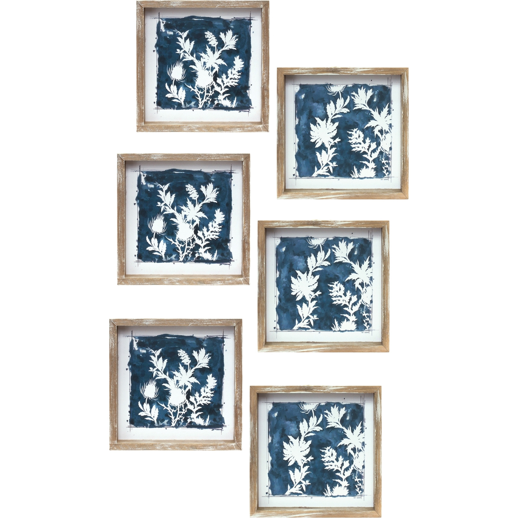Framed Floral Print (Set of 6)